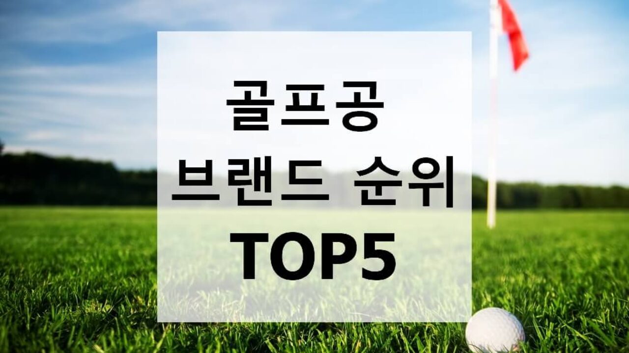 골프공 브랜드 순위 Top5 - Sonmastem